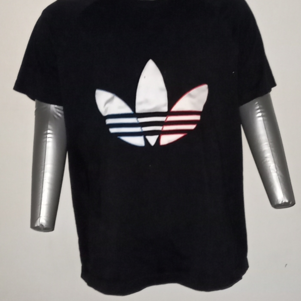 Adidas Originals Black Adicolor Tricolor Tee sz L